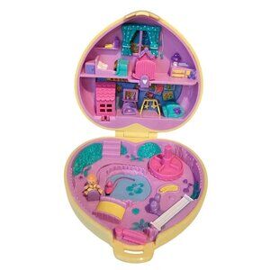 Polly Pocket Strollin' Baby 1994 Bluebird Quilted Yellow Heart Babysitting Baby